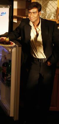 Ajay Devgan at the launch of Whirlpool Delight refrigerator in New Delhi.
