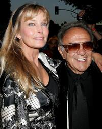 Bo Derek and George Barris at the Friars of Beverly Hills celebrity fundraiser dinner gala.