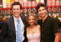 Stephen Colbert, Amy Sedaris and Paul Dinello at the after party of the premiere of "Strangers With Candy."