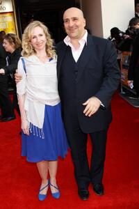 Omid Djalili and Guest at the world premiere of "The Infidel."