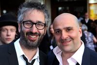 David Baddiel and Omid Djalili at the world premiere of "The Infidel."