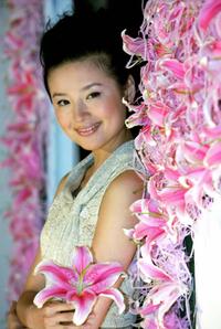 Dong Jie at the promotion in Beijing.