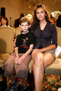 Robbie Kay and Nina Dobrev at the "Fugitive Pieces" press conference during the Toronto International Film Festival 2007.