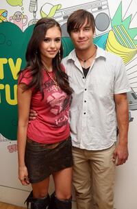 Nina Dobrev and Rob Mayes at the MTV's Total Request Live.