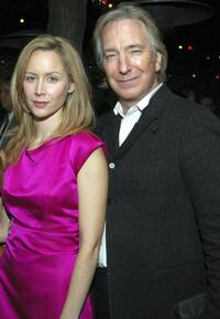 Megan Dodds and director Alan Rickman at the after party of the opening of "My Name Is Rachel Corrie."