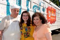 Paul Dooley, writer Savannah Dooley and writer Winnie Holzman at the ABC Family "Live Huge" bus campaign.