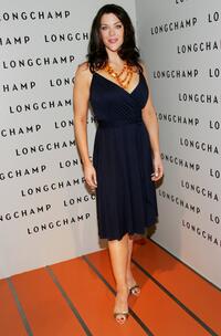 Kim Director at the grand opening of the Longchamp U.S. Flagship Store.