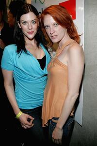 Kim Director and Samantha Buck at the first anniversary party for Lucire Magazine.