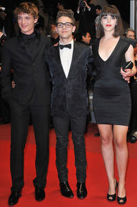 Niels Schneider, Xavier Dolan and Monia Chokri at the premiere of "Another Year" during the 63rd Cannes Film Festival.