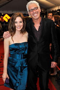Caroline Dhavernas and Producer Niv Fichman at the premiere of "Passchendaele" during the 2008 Toronto International Film Festival.