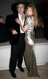 Arielle Dombasle and her husband Bernard Levy at the Pinault's private dinner the during the 52nd annual Biennale.