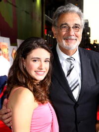 Daniela Bobadilla and Placido Domingo at the world premiere of "Beverly Hill Chihuahua."
