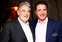 Placido Domingo and Andy Garcia at the world premiere of "Beverly Hill Chihuahua."