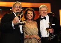 Placido Domingo, Claudia Cardinale and Hardy Krueger at the Bambi Awards 2008.