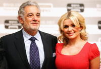 Placido Domingo and Katherine Jenkins at the press conference prior to their concert in Seoul, South Korea.
