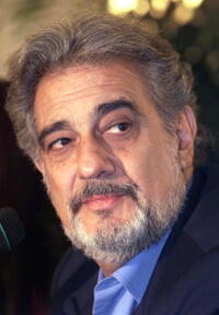 Placido Domingo at the first presentation of Giacomo Puccini's "The Tosca."
