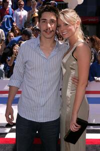 Justin Long and Kaitlin Doubleday at the premiere of "Herbie: Fully Loaded."