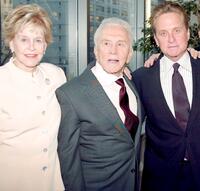 Diana Douglas, Kirk Douglas and Michael Douglas at the New York premiere of "It Runs In The Family."