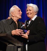 Kirk Douglas and Jean Picker Firstenberg at AFI's 40th Anniversary Celebration Lunch.