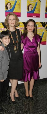 Matthew Gumley, Cynthia Nixon and Shana Dowdeswell at the opening night of "Distracted."
