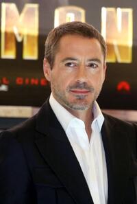 Robert Downey, Jr. at the Rome photocall of "Iron Man."