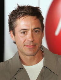 Robert Downey, Jr. at an in-store appearance in L.A. to sign his new CD "The Futurist."