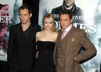 Jude Law, Rachel McAdams and Robert Downey, Jr. at the New York premiere of "Sherlock Holmes."