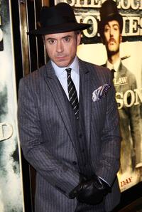 Robert Downey, Jr. at the London premiere of "Sherlock Holmes."
