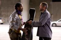 Jamie Foxx as Nathaniel Ayers and Robert Downey Jr. as Steve Lopez in "The Soloist."
