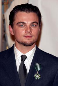 Leonardo DiCaprio at a ceremony at the Ministry of Culture.