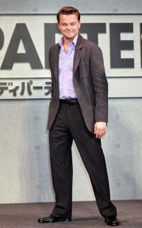 Leonardo DiCaprio at a photocall in Tokyo for "The Departed."