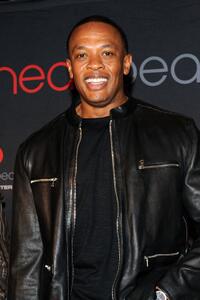 Dr. Dre at the Heartbeats by Lady Gaga headphones unveiling.