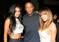 Nicole Scherzinger, Dr. Dre and Robin Antin at the Mercedes-Benz Fashion Week.