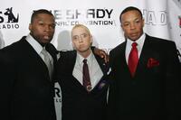 50 Cent, Eminem and Dr. Dre at the Shady National Convention to launch Shade 45.