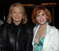 Angie Dickinson and Kat Kramer at the Academy's salute to John Wayne with a screening of "The High and the Mighty".
