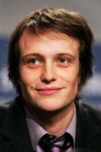 Actor August Diehl at a press conference for "The Counterfeiters" during the 57th Berlin International Film Festival.