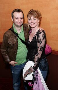 James Dreyfus and Samantha Bond at the after party of "Cabaret."