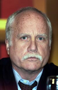 Richard Dreyfuss at a press conference announcing partnership between The History Channel and NYC Department of Education.