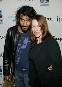 Naveen Andrews and Barbara Hershey at the Endless Summer Party benefitting the Autism Coalition and Surfers Healing.