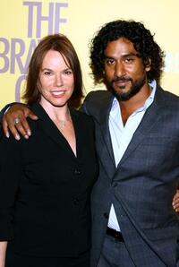 Naveen Andrews and Barbara Hershey at the premiere of "The Brave One."