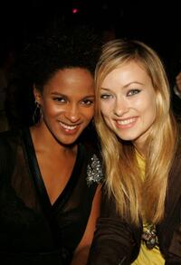 Megalyn Echikunwoke and Olivia Wilde at the Rock and Republic Fashion show.