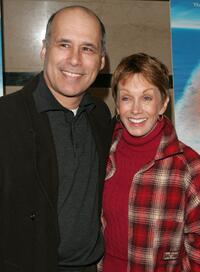 Sandy Duncan and her husband at the New York premiere of "All Aboard! Rosie's Family Cruise" at the HBO Theater.