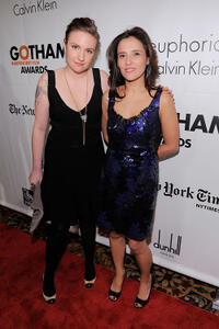 Lena Dunham and executive director of IFP Joana Vicente at the IFP's 20th Annual Gotham Independent Film Awards in New York.