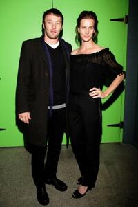 Joel Edgerton and Rachel Griffiths at the after party of the Melbourne opening night of "The Pillow Man."