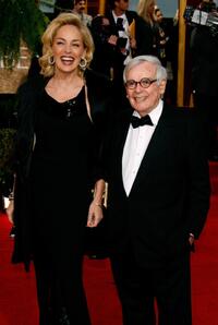 Sharon Stone and Dominick Dunne at the 64th Annual Golden Globe Awards.