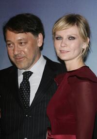 Kirsten Dunst and Sam Raimi at the ''Spider-Man 3'' premiere in Paris.