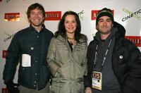 Mark Duplass, Kathryn Aselton and Director Jay Duplass at the Cinetic Media party during the 2005 Sundance Film Festival.
