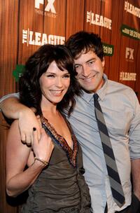 Katie Aselton and Mark Duplass at the premiere screening of "The League."