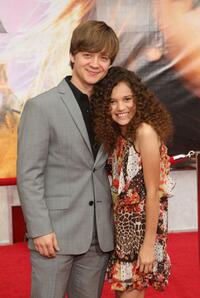 Jason Earles and Madison Pettis at the premiere of "Hannah Montana: The Movie."