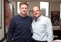 Dale Earnhardt Jr. and Scott Greenstein at the NASCAR Chase Media Tour.